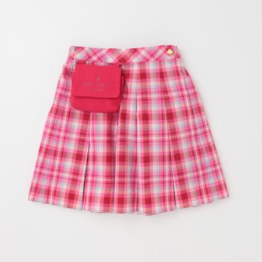 ガールズ ガーデンプレイドプリーツスカート