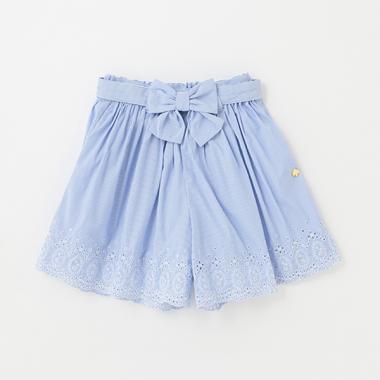 ガールズ エンブロイダリーキュロットスカート