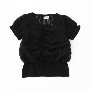 ガールズ フロントギャザートップス＆キャミソールセット