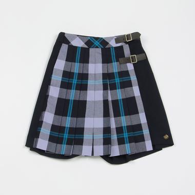 ガールズ チェックラップキュロットスカート