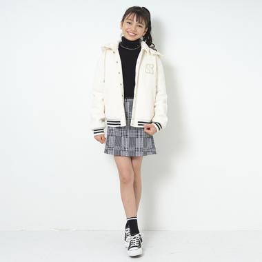 ガールズ チェックキュロットスカート