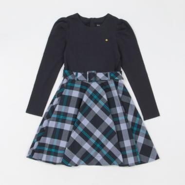 ガールズ チェックドッキングワンピース