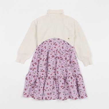 ガールズ ニット&サニーフローラルワンピースセット