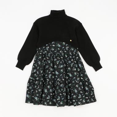 ガールズ ニット&サニーフローラルワンピースセット