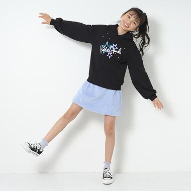 ガールズ フェイクファーキュロットスカート