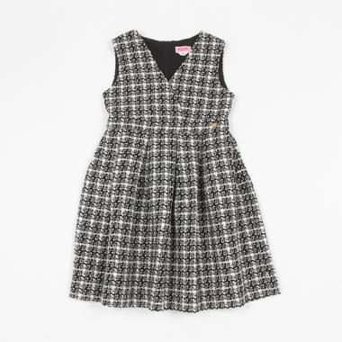 ガールズ ツイードVネックジャンパースカート