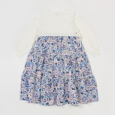 ガールズ スプリングタイムフローラルドッキングワンピース