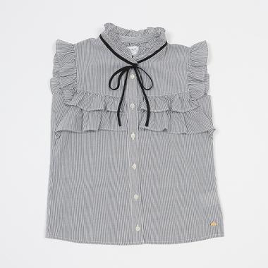 ガールズ ラッフルブラウス