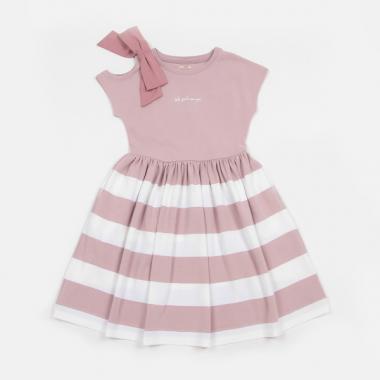 ガールズ ボウストライプワンピース