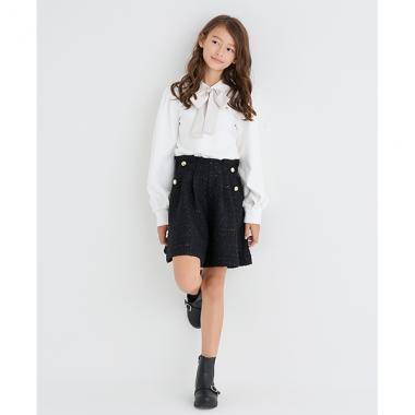 ガールズ ツイードキュロットスカート