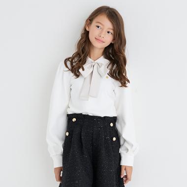 ガールズ ボウエンブロイダリーカラートレーナー