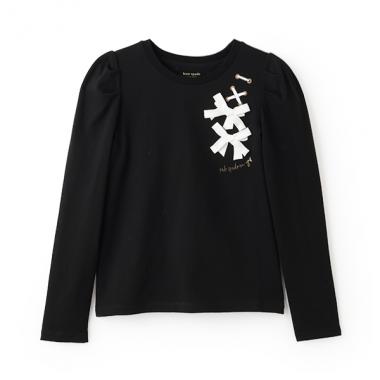 ガールズ ボウ長袖Tシャツ