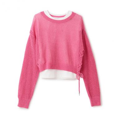 ガールズ メッシュニット&Tシャツセット