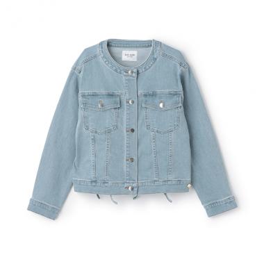 ガールズ レースアップデニムジャケット