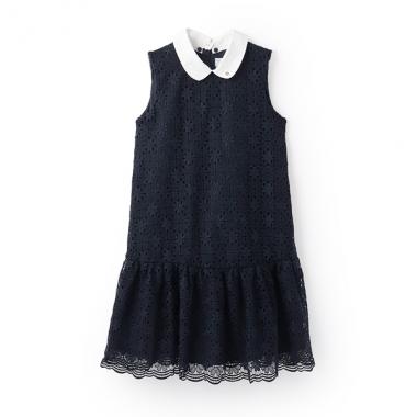 ガールズ スペードフラワーレースワンピース