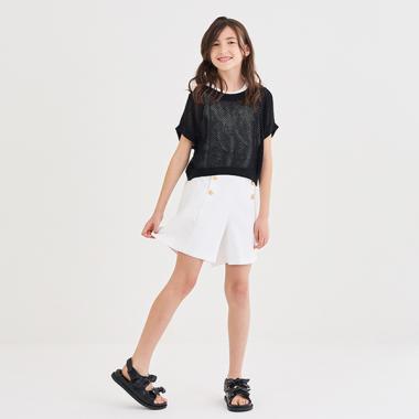 ガールズ ダブルボタンショートパンツ