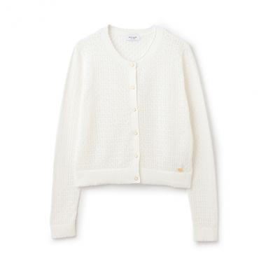 ガールズ アイレットカーディガン