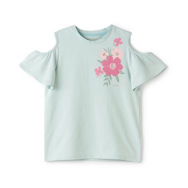 ガールズ サマーフローラルTシャツ