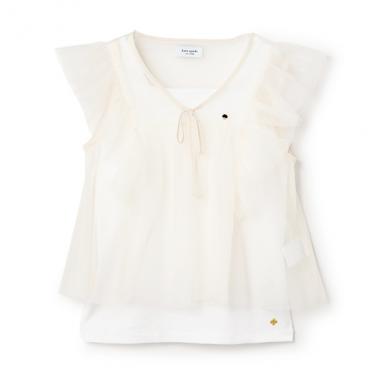 ガールズ ラッフルシアーブラウス&インナーセット