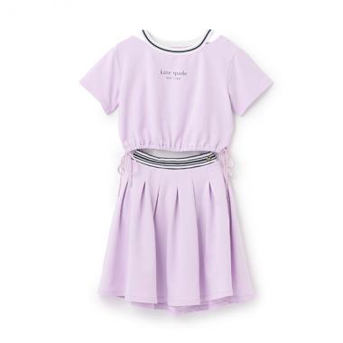 ガールズ クロップドTシャツ&スカートセット