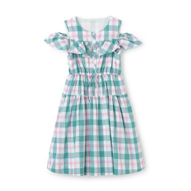 ガールズ サマーチェックワンピース