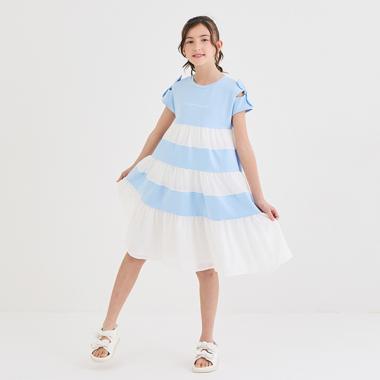 ガールズ 切り替えティアードワンピース