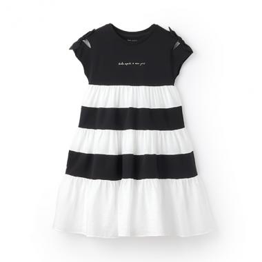 ガールズ 切り替えティアードワンピース