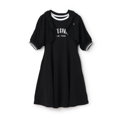 ガールズ クロップドパーカ&ワンピースセット