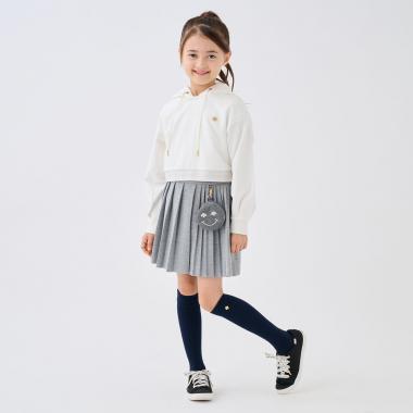 Spade Smileyポーチつきプリーツスカート