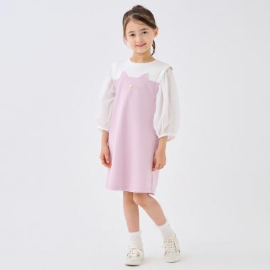 袖切り替えキャットワンピース