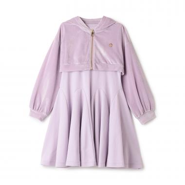 シアーベロアパーカ＆カットワンピースセット