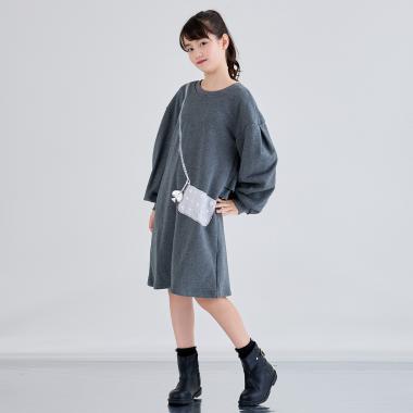 トロンプルイユフラワークロスボディワンピース