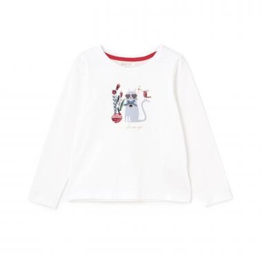 レタートゥーキャット長袖Tシャツ