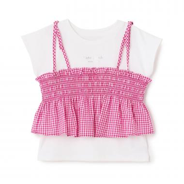 ギンガムビスチェドッキングTシャツ