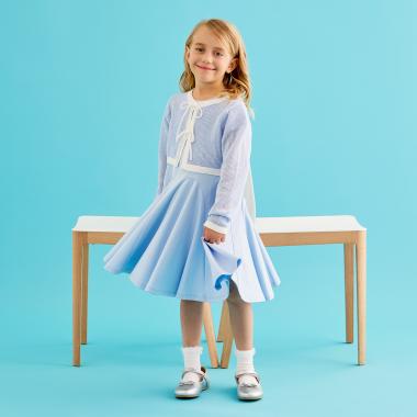 ボウニット＆カットワンピースセット