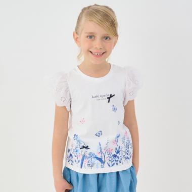 バタフライレーススリーブTシャツ