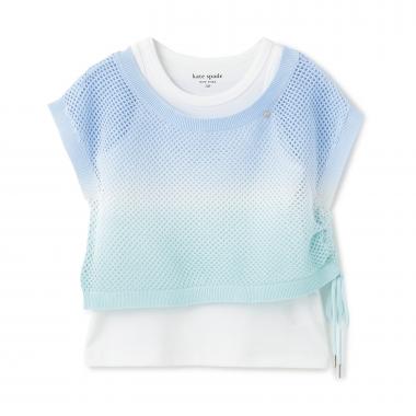 グラデーションメッシュニット＆タンクトップセット