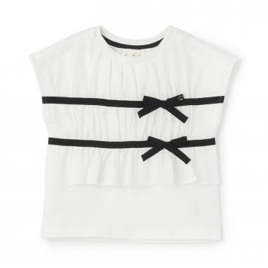 ボウギャザーTシャツ