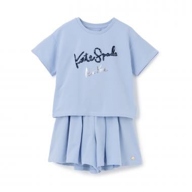 ロゴTシャツ＆キュロットスカートセット