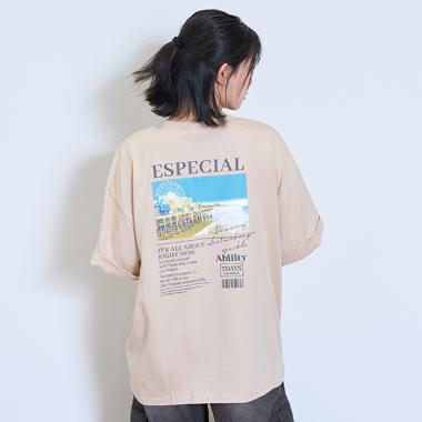 【7days】【綿100％】転写プリントBIGTシャツ