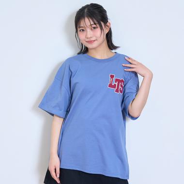 【7days】【綿100％】レタードロゴBIGTシャツ