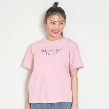 【7days】【GOODPRICE】【綿100％】ロゴラインストーンTシャツ