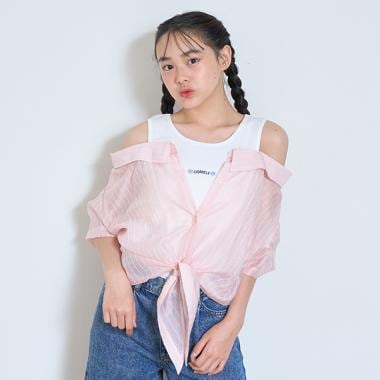 【7days】レイヤードドッキングシャツ