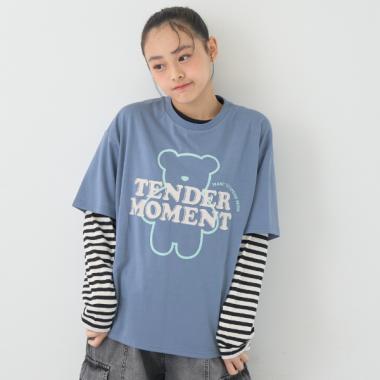 【7days】【吸水速乾／さらさら】ルーズ半袖T+ロンTセット