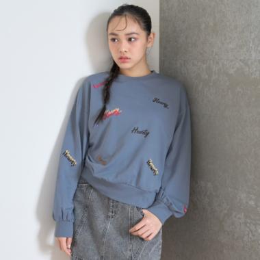 【7days】吸水速乾ロゴ柄トレーナー