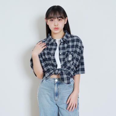 【7days】チェックビック半袖シャツ