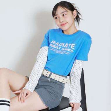 【7days】レイヤード風長袖Tシャツ