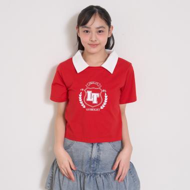 【7days】衿つきクロップTシャツ