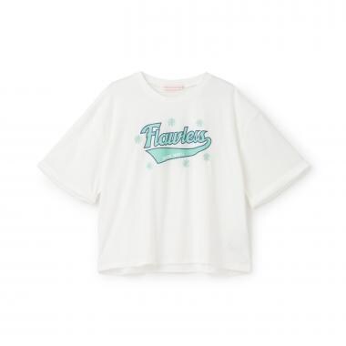 【7days】ロゴ＋お花刺しゅうTシャツ