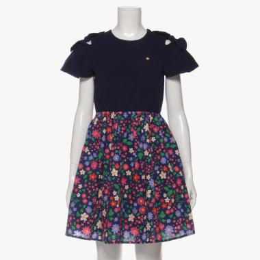 ガールズ ワイルドフローラルミックスメディアドレス